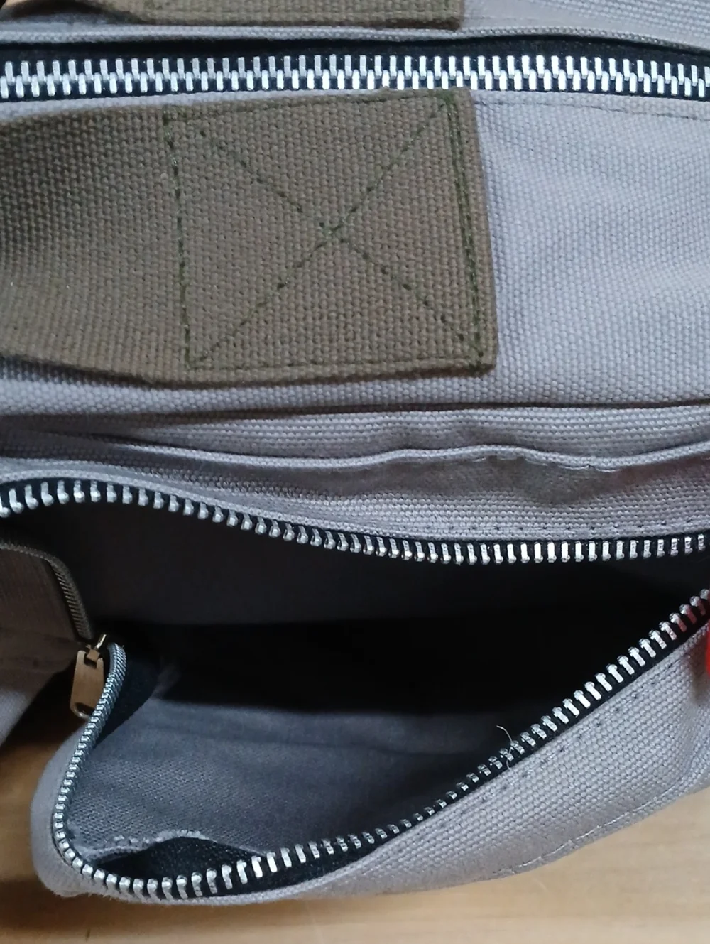 Marimekko Slate Blue Gray Canvas Messenger Bag